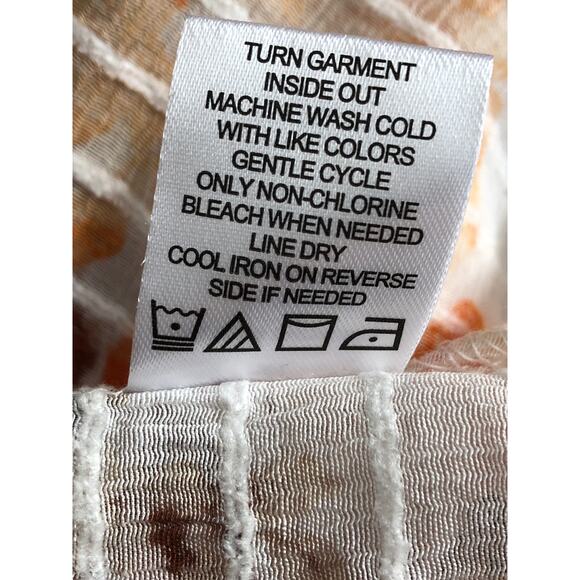 Badgley Mischka Floral Top Women's Medium Long Sleeves with Ruffles NEW - Picture 7 of 8